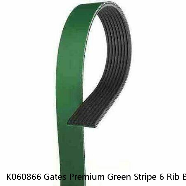 K060866 Gates Premium Green Stripe 6 Rib Belt 87 1/4" Long