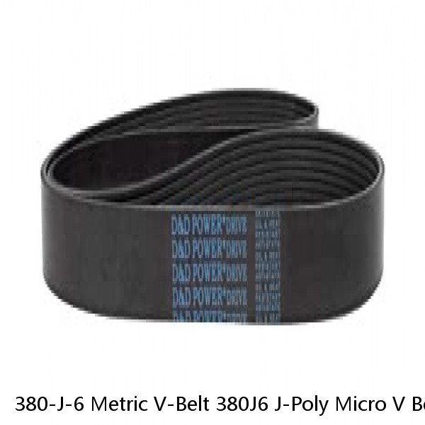 380-J-6 Metric V-Belt 380J6 J-Poly Micro V Belt 