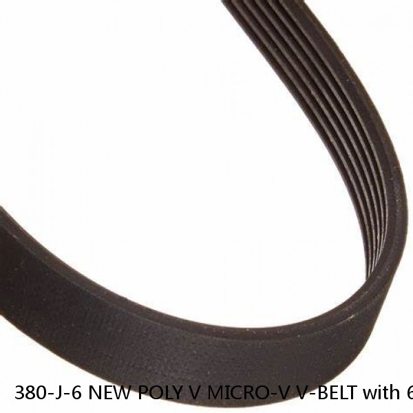 380-J-6 NEW POLY V MICRO-V V-BELT with 6 Ribs Polybelt 380J6 PolyV Belt