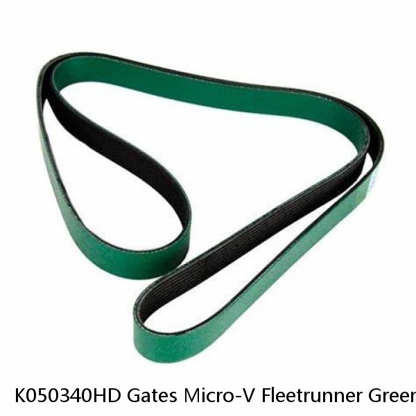 K050340HD Gates Micro-V Fleetrunner Green Stripe Serpentine Belt Made In Mexico